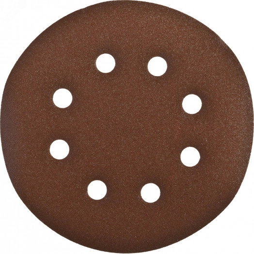 Круг шлифовальный ''СТАНДАРТ'' из абразивной бумаги на велкро основе, 6 отв., Р240, 150мм, 5шт