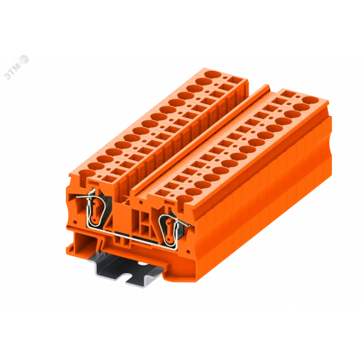 Клемма TC 1-1 пружинная, сечение 6 мм. кв., оранжевая