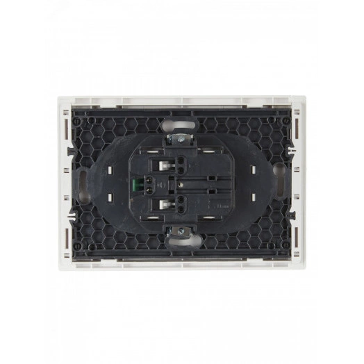 FORTE&PIANO Розетка 2-местная с заземлением без защитных шторок безвинтовое крепление 16А FP224 белый IEK