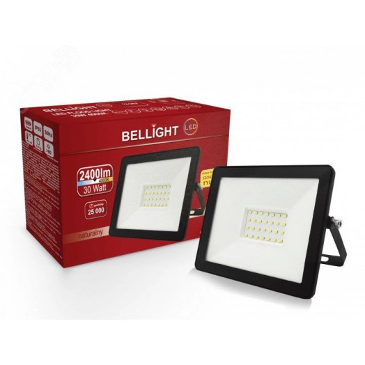 Прожектор светодиодный BL-LFL-2-30-12-36 slim/СДО 2-30-12-36 AC/DC, 4000К, 2400 Lm, IP65