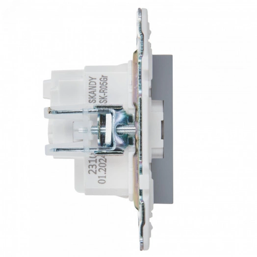 SKANDY Розетка с заземлением без защитных шторок 16А SK-R05Gr серый IEK