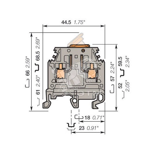Клемма винтовая MA2.5/5.SNB1 2.5мм.кв.