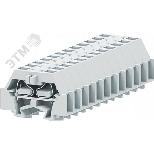 Клемма TB концевая 1-1 с бок. подключ. с крепеж.фланцами, светло-серая