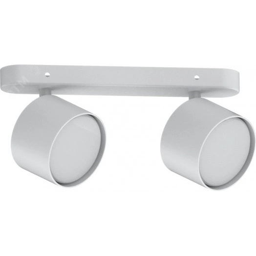 Светильник ДБО 2хGX53 без ламп наклонный белый