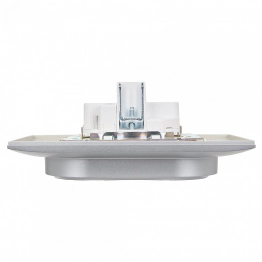 SKANDY Розетка 2-местная с заземлением без защитных шторок 16А в сборе SK-R08S серебряный IEK