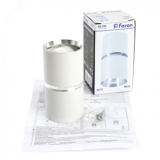 Светильник ДПО GU10 без лампы белый хром