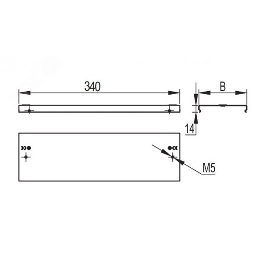 Крышка на ответвитель TD осн.600 в комплекте с метизами и пластинами PTCE
