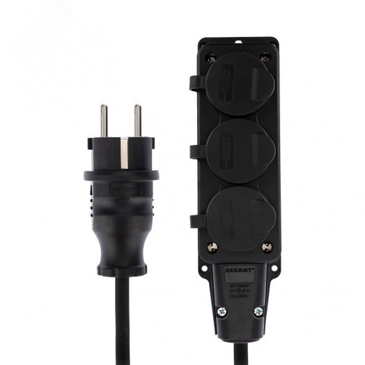 Удлинитель-шнур на рамке КГ 3х1,5, 30 м, 3 гнезда, морозостойкий, с/з, 16 А, 3500 Вт, IP44