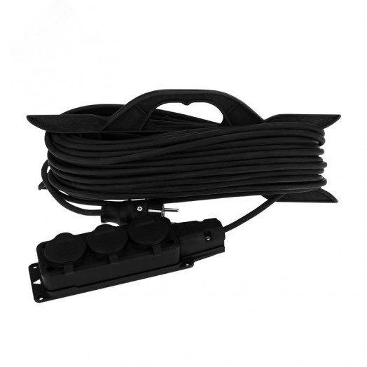 Удлинитель-шнур на рамке КГ 3х1,5, 30 м, 3 гнезда, морозостойкий, с/з, 16 А, 3500 Вт, IP44