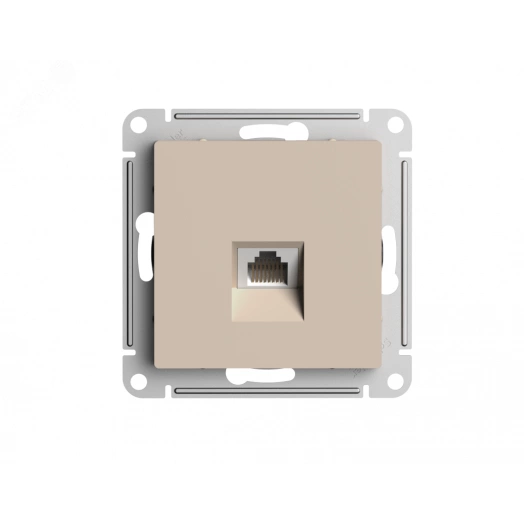 ATLASDESIGN РОЗЕТКА компьютерная RJ45, кат. 6A, механизм, ПЕСОЧНЫЙ