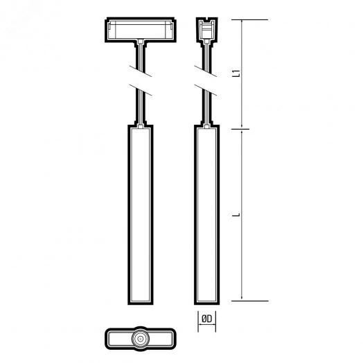 Светильник трековый светодиодный низковольтный ДПО16 2416P-1m 16W 4000K 24° черный IP20 Jazzway