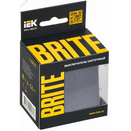 BRITE Выключатель карточный 30А ВС10-1-8-БрМ маренго IEK