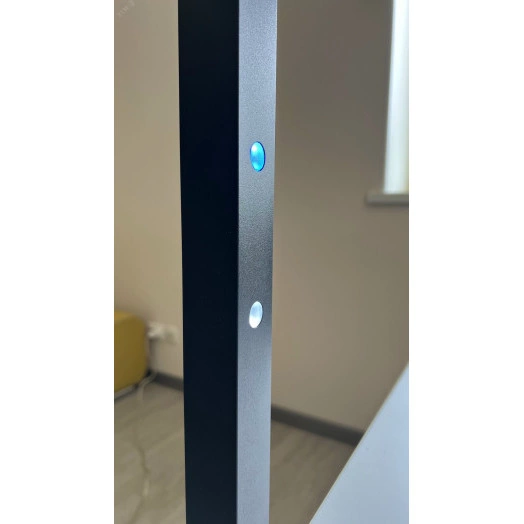 Светодиодный светильник RVE-PLS5070-STELLA-2100х1300-T-DIM (Торшер Г-обр. 2100х1300мм 50х70мм 32Вт напольный 4000K стойка 2100х800х300мм черный)