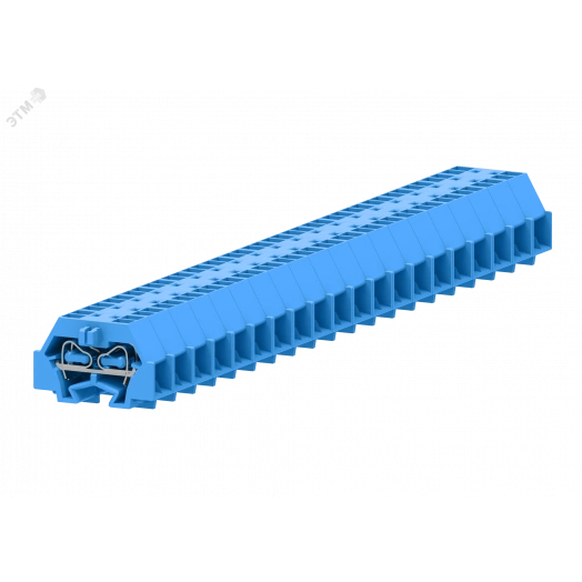 Клемма TB концевая 2-2 с бок. подключ. с защелк. ножками, сечение 1,5 мм. кв., синяя