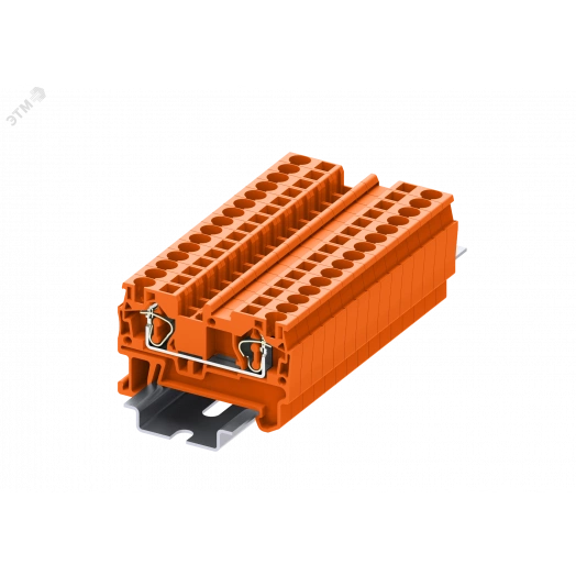 Клемма TC 1-1 пружинная, сечение 4 мм. кв., оранжевая