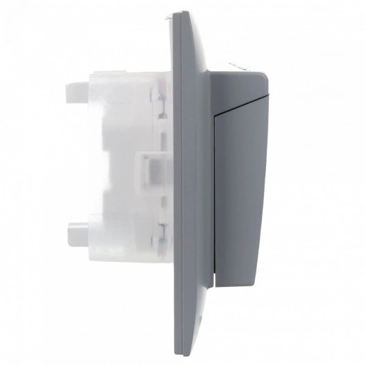 SKANDY Розетка 2-местная и крышкой 16А в сборе IP44 SK-R12Gr серый IEK