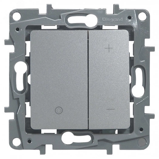 ETIKA Диммер нажимной 400Вт алюминий