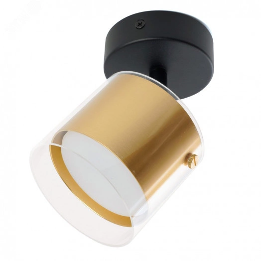 Светильник ДБО GX53 без лампы наклонный золото черный