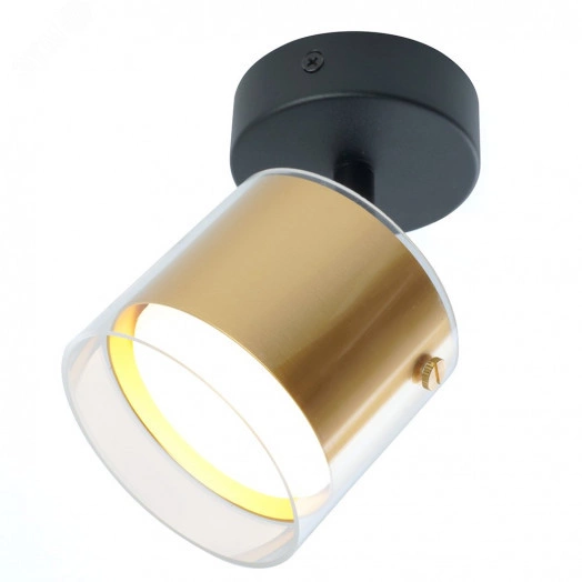 Светильник ДБО GX53 без лампы наклонный золото черный