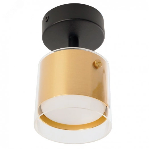 Светильник ДБО GX53 без лампы наклонный золото черный