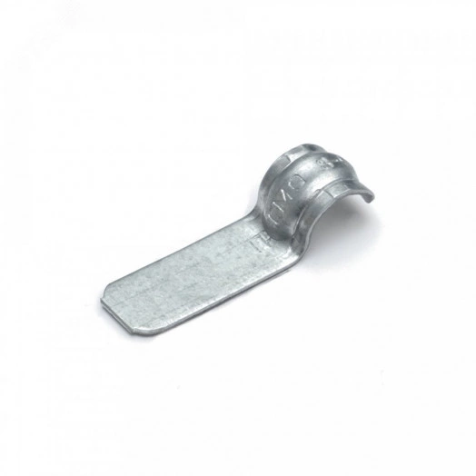 Скоба металлическая однолапковая СМО d8-9 мм для монтажного пистолета (без отверстий) (100 шт/уп) Промрукав