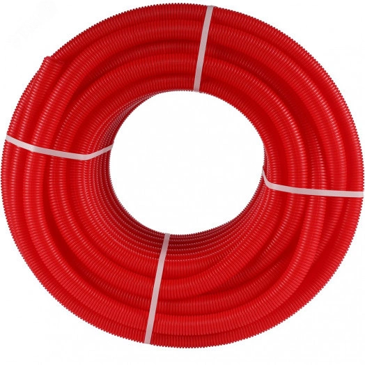 Труба гофрированная 28 красная, для трубы 20, бухта 50м