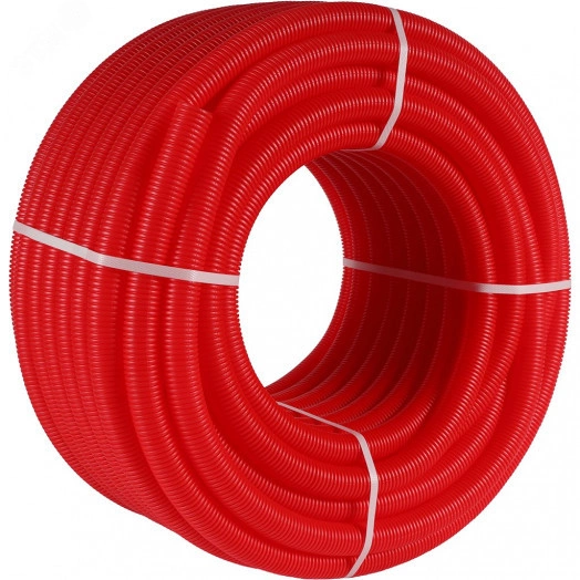 Труба гофрированная 28 красная, для трубы 20, бухта 50м