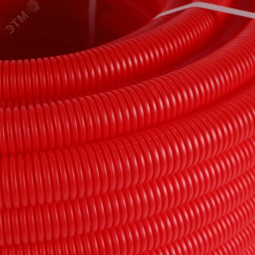 Труба гофрированная 28 красная, для трубы 20, бухта 50м
