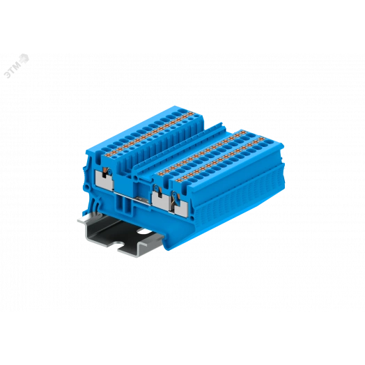 Клемма TP 1-2 проходная Push-in, сечение 1,5 мм. кв., синяя