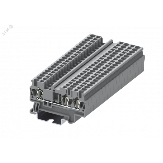 Клемма TC 1-2 пружинная, сечение 2,5 мм. кв., серая