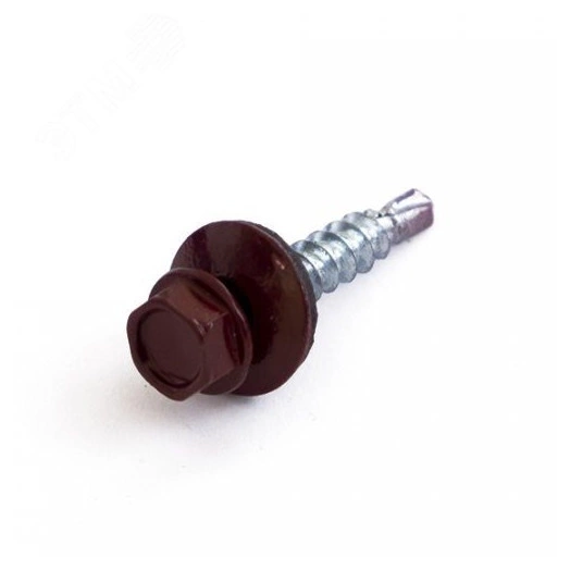 Саморез 4,8х35 кровельный RAL 3005 красный (100 шт/уп)