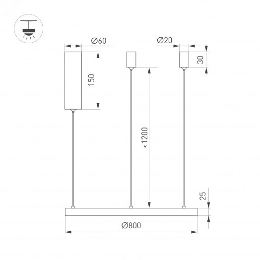 Светильник SP-CONGO-MULT-1-R800-42W Warm3000 (GD, 120 deg, 230V) (Arlight, IP20 Металл, 5 лет)