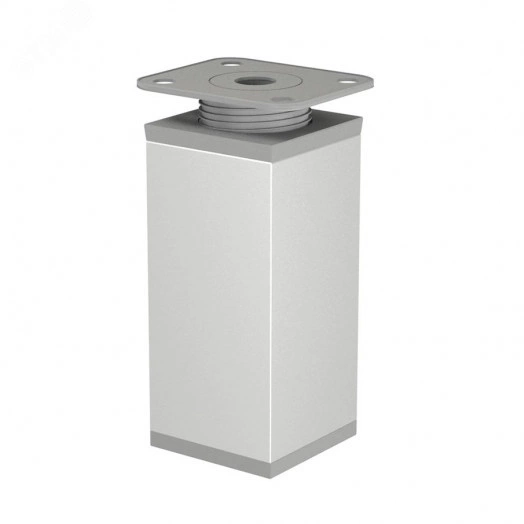 Ножка алюм.квадрат, регулир.сверху, 40х40х100 мм, мат.хром. - накл. Tech-Krep