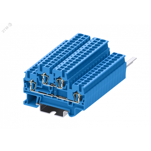 Клемма TC 2-уровневая пружинная, 2,5 мм. кв., синяя