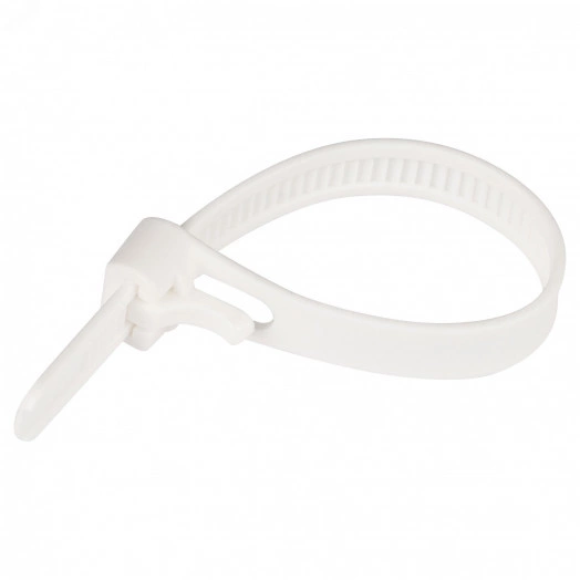 Стяжка многоразовая нейлоновая PRM 7,5х120мм, белая (20 шт)