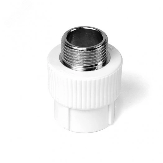 Муфта комбинированная 25 х 1' НР полипропиленовая PPR белый