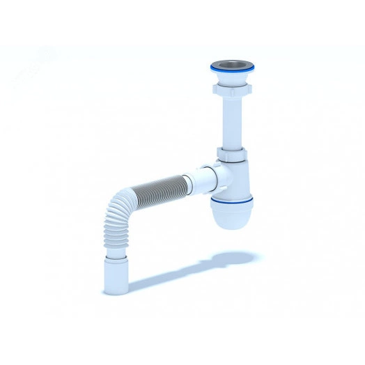 Сифон для умывальника АНИ 1 1/2' x 40 c гибкой трубой 40x40