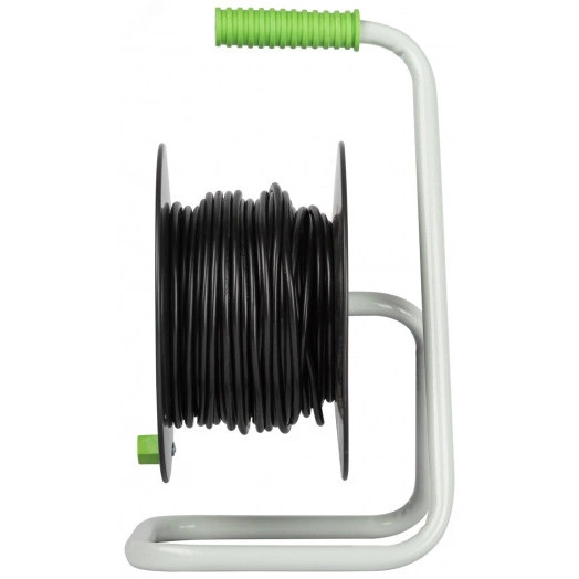 Удлинитель силовой на катушке пластик 4 розетки без заземления 30м ПВС 2x0.75мм2 GREEN LINE KAT-2x0.75-30m Greenline ЭРА