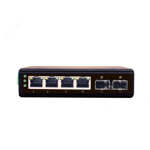 Коммутатор неуправляемый промышленный  6 портов RJ45/SFP 10 100 1000 Мб/с PoE 240Вт