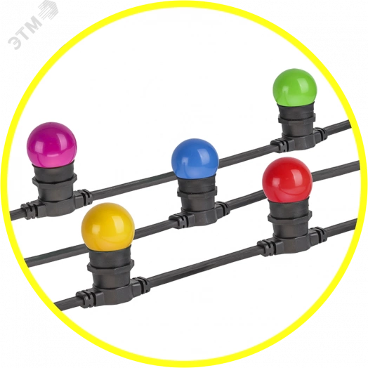 Гирлянда новогодняя светодиодная NGF-01-100-40-E27-BL 100м 250 патронов