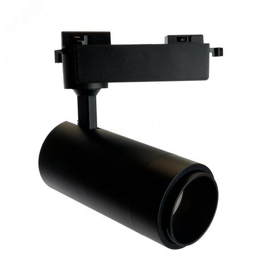 Светильник светодиодный трековый на шинопровод ДПО-20w 4000К 1400Лм черный с регулируемым углом освещения 15-60 гр.