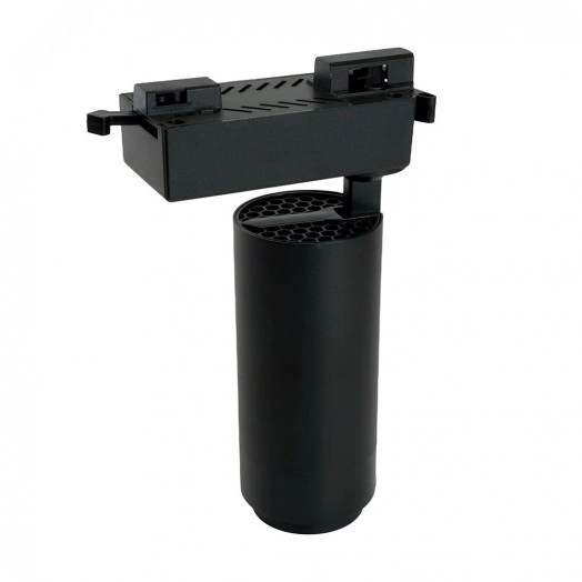 Светильник светодиодный трековый на шинопровод ДПО-20w 4000К 1400Лм черный с регулируемым углом освещения 15-60 гр.