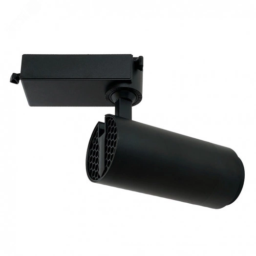 Светильник светодиодный трековый на шинопровод ДПО-20w 4000К 1400Лм черный с регулируемым углом освещения 15-60 гр.