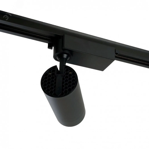 Светильник светодиодный трековый на шинопровод ДПО-20w 4000К 1400Лм черный с регулируемым углом освещения 15-60 гр.