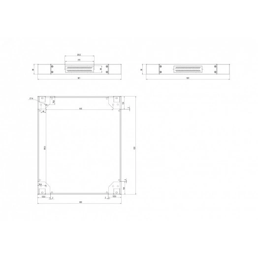 Цоколь 800х1000х100мм (ШхГхВ). для шкафов серии TTB. цвет серый (RAL 7035)