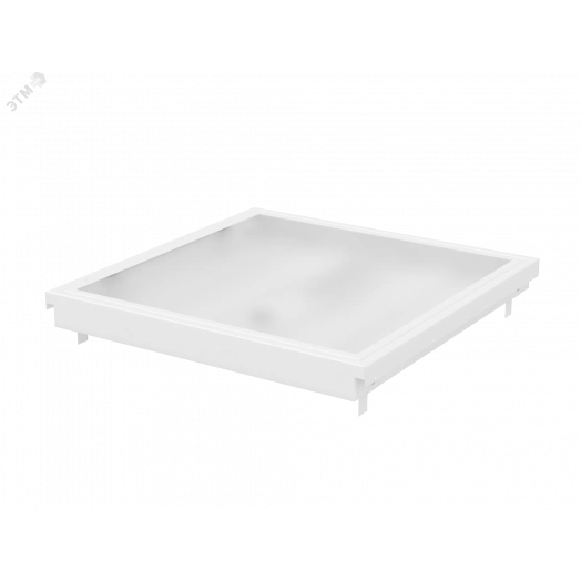 Светодиодный светильник ДВО для потолка Cesal 600*600*62 36 ВТ 4000К IP54 с рассеивателем опал с функцией аварийного освещения