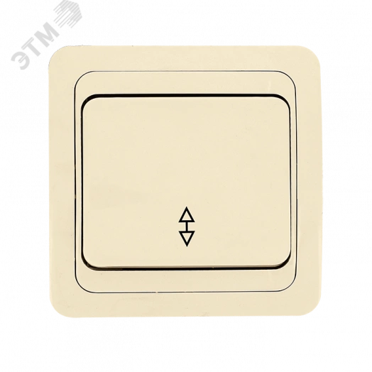 Лондон Выключатель проходной одноклавишный 10А бежевый