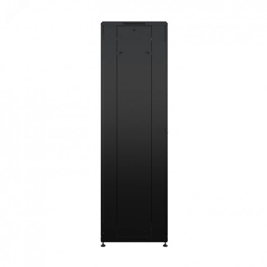 Шкаф напольный универсальный серверный R 47U 600х600мм, 4 профиля 19, двери перфорированная и сплошная металл, боковые стенки съемные, регулируемые опоры, разобранный, черный RAL 9005