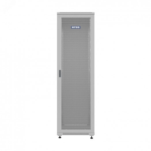 Шкаф напольный универсальный серверный R 42U 600х600мм, 4 профиля 19, двери перфорированная и сплошная металл, боковые стенки съемные, регулируемые опоры, разобранный, серый RAL 7035