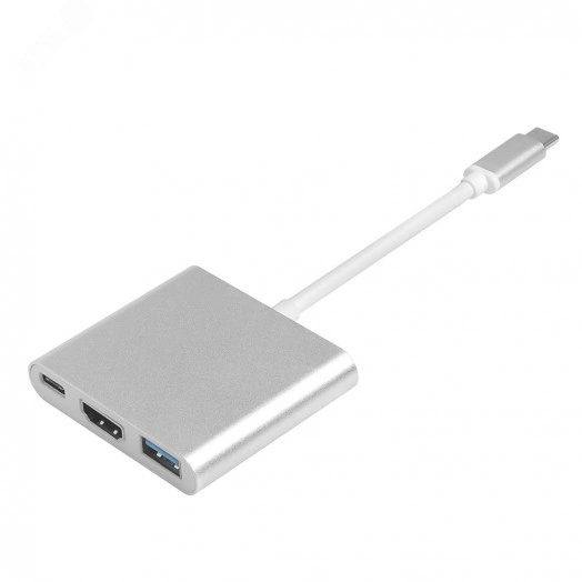 Хаб 3 в 1, USB Type C на HDMI, USB 3.0